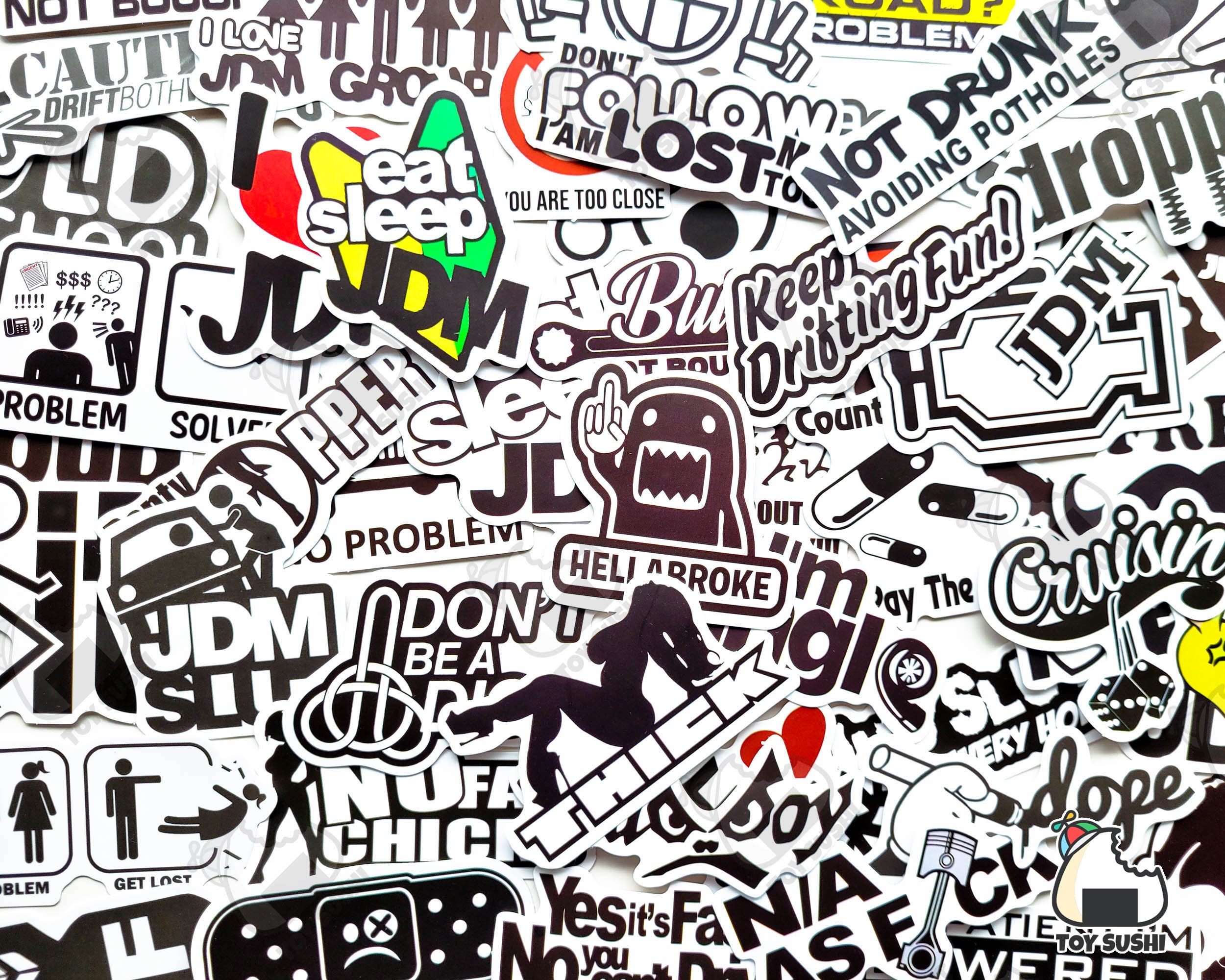 50 Pcs jdm Car Decals Sticker Pack Japanese Imports JDM Car Accessories Honda Toyota Mazda