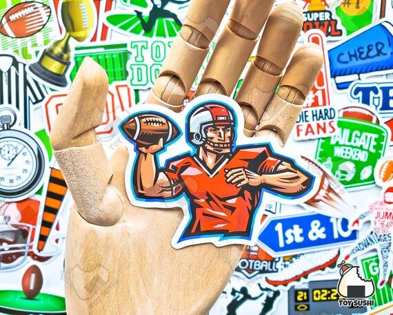 50 PCS Football Stickers Cartoon Sports Stickers DIY Waterproof