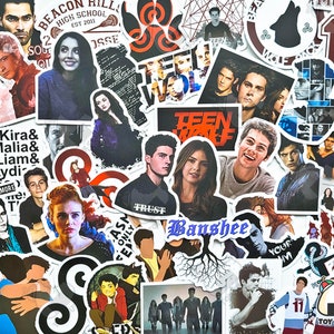 Confezione da 50 adesivi "Teen Wolf" / Adesivi lupo mannaro / Stilinski 24 / Regali per ragazze adolescenti / Dylan O'Brien / Fandom / Beacon Hills / Adesivo per auto lupo