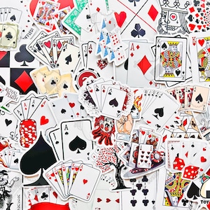 50 Stück Poker Sticker Pack | Kasino | Kartenspiel | Pik As | Poker Tisch | Poker Geschenke | Spieleabend | Royal Flush | Man Höhle Dekor