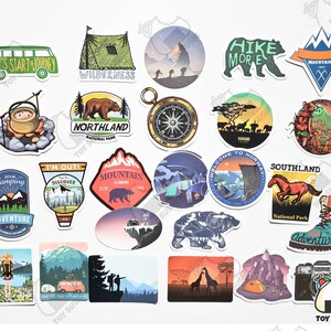 50 Pcs "camping" Theme Stickers Pack | Cute Stickers | Hiking | Outdoor ...