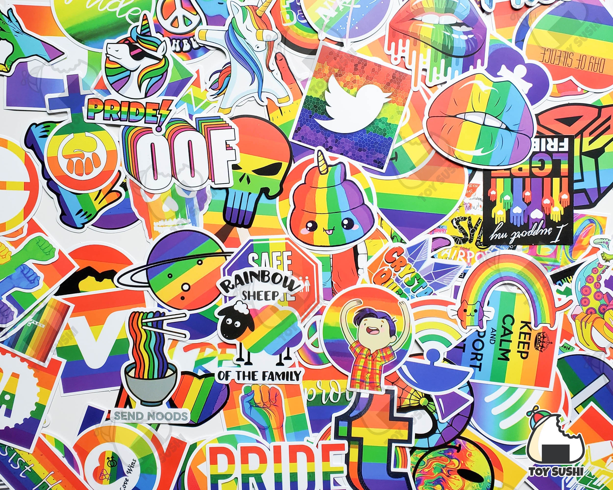 Rainbow Pride Stickers, 200-Piece LGBTQ Rainbow Stickers, Vinyl LGBT Gay  Pride Stickers for Laptops, Water Bottles, Luggage, Scrapbooking