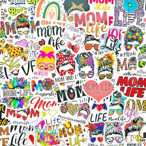 Paquete de pegatinas "Mom Life" de 50 piezas / Árbol genealógico del día de las madres / Mamá / Mamá / Regalo de la abuela / Regalos para mamá / Tarjeta del Día de las Madres / Te amo mamá