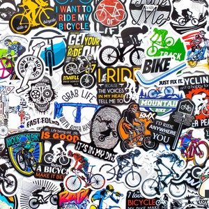 50 pcs "Bicycle" Sticker Pack | Bike | Gift for him | Gift for her | Cycling | Biker | Tour de France | Biker | Cycologist | Sports Stickers