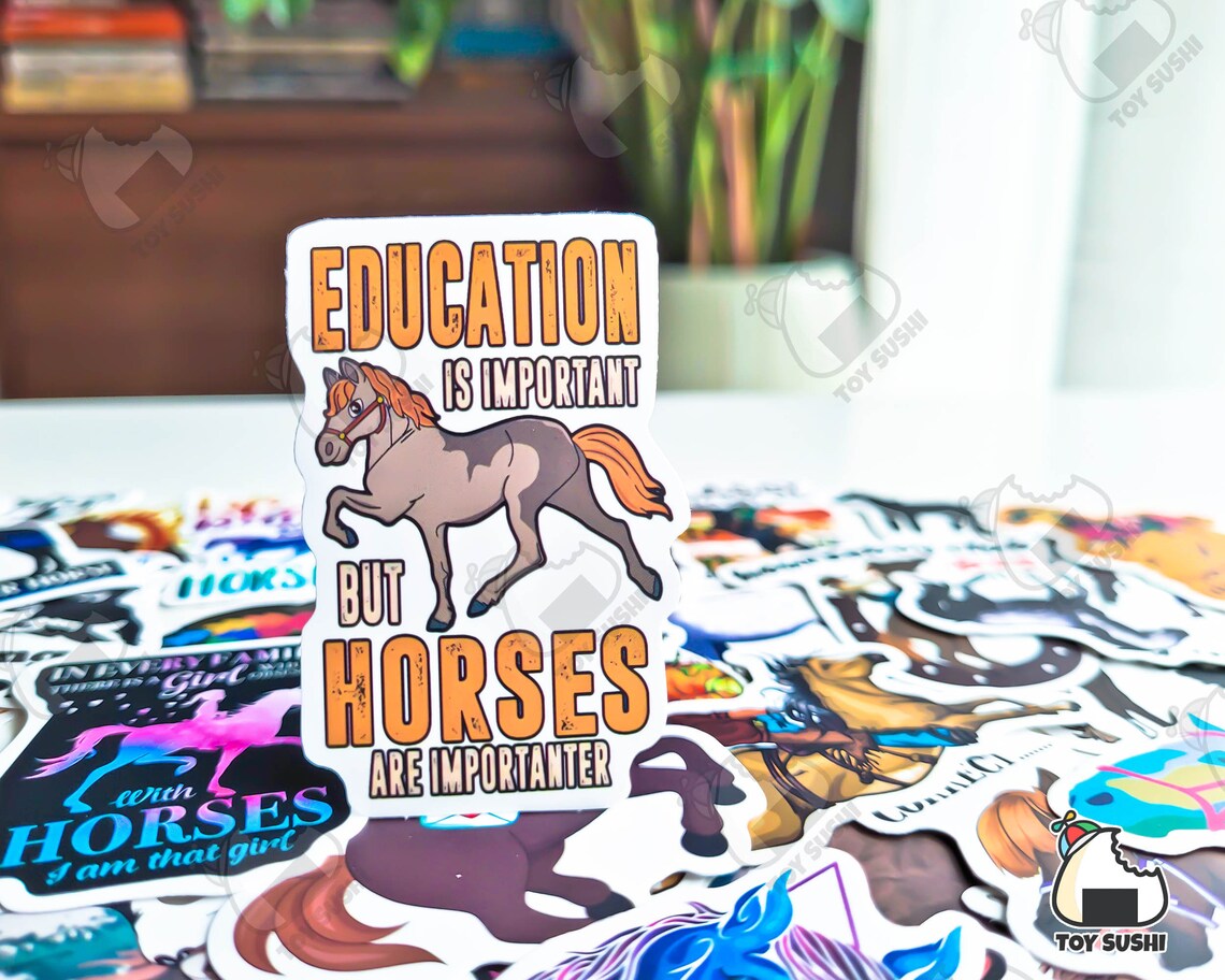 50 Pcs horse Sticker Pack Horse Racing Horse Etsy