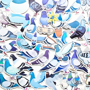 50-delig stickerpakket 'duif' | Cadeau voor haar | Vogels | Duif | Geestdier | Vogelnest | Vogelhuisje | Cadeau minnaar vrede | Cadeau vogelliefhebber
