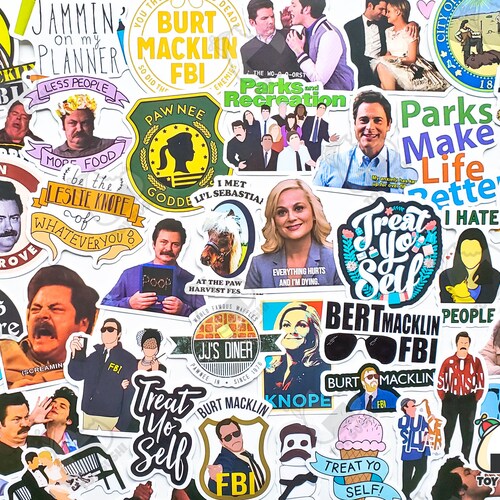 Treat Yo' Self Sticker Parks and Rec Sticker Water - Etsy