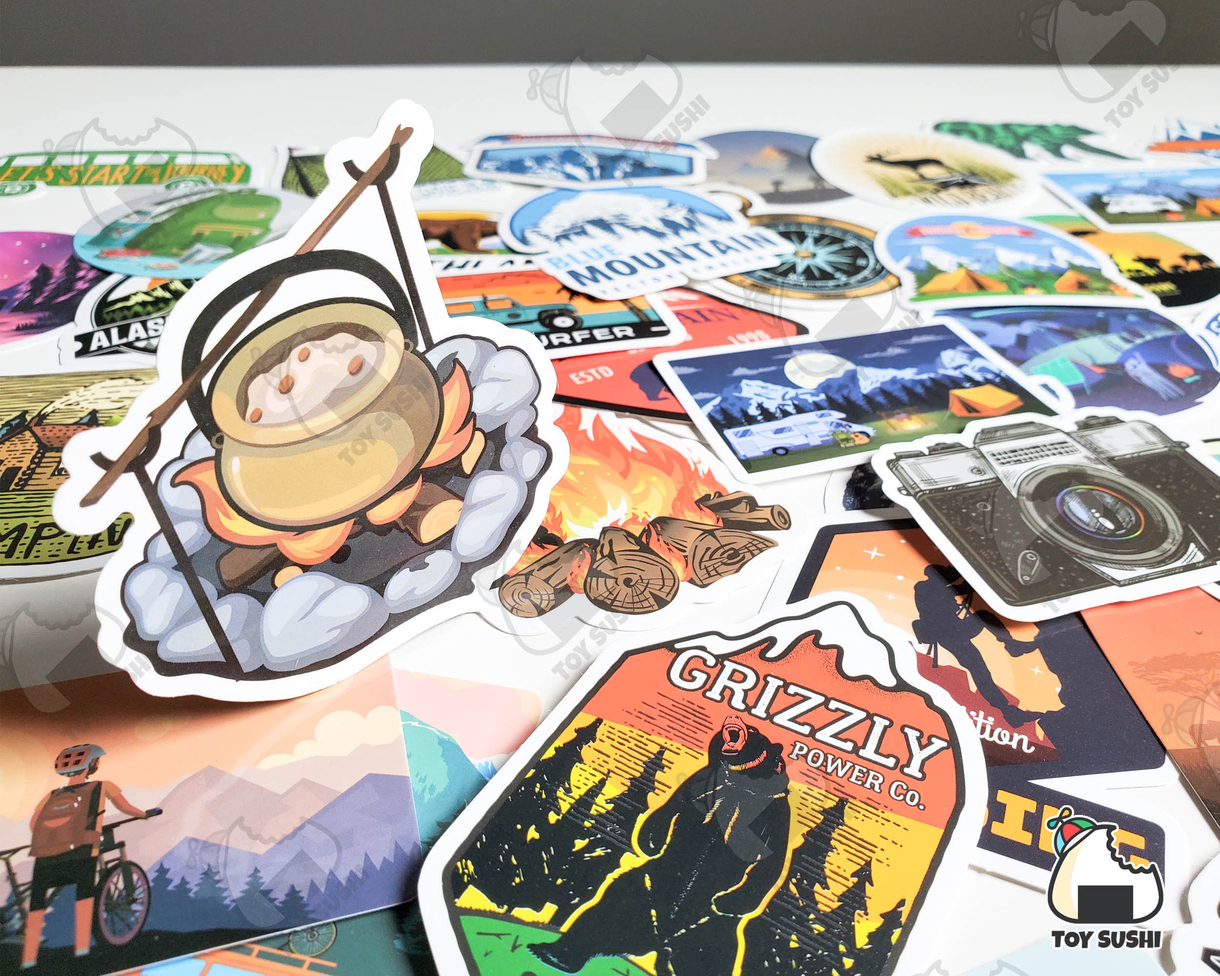 50 Pcs "camping" Theme Stickers Pack | Cute Stickers | Hiking | Outdoor ...