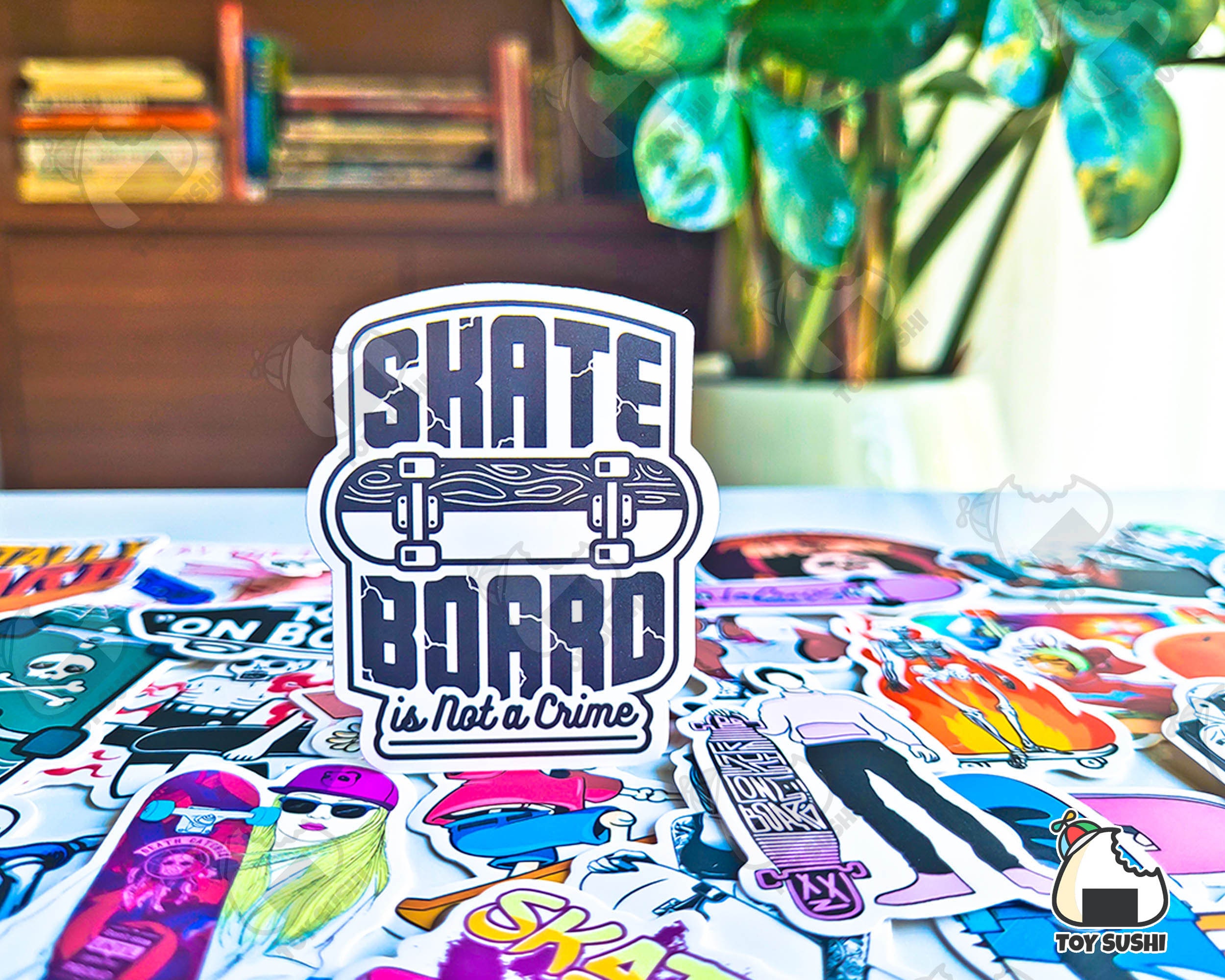 Autocollant Skateboard, Pack de 50 Stickers