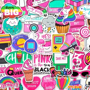 Pacchetto adesivi "VSCO Pink" da 50 pezzi / Adesivi rosa / Pacchetti Vsco / Adesivi Vsco / Ragazza Vsco / Adesivi Instagram / Pianificatore studenti