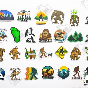 50 Pcs "bigfoot" Sticker Pack | Sasquatch | Yeti | Bigfoot Gifts ...
