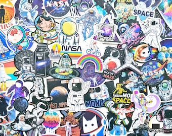 50 pcs &quot;Astronaut-B&quot; Theme Sticker Pack | Galaxy Stickers | Space Stickers | NASA | Science Stickers | Astronomy | Mars | Solar System