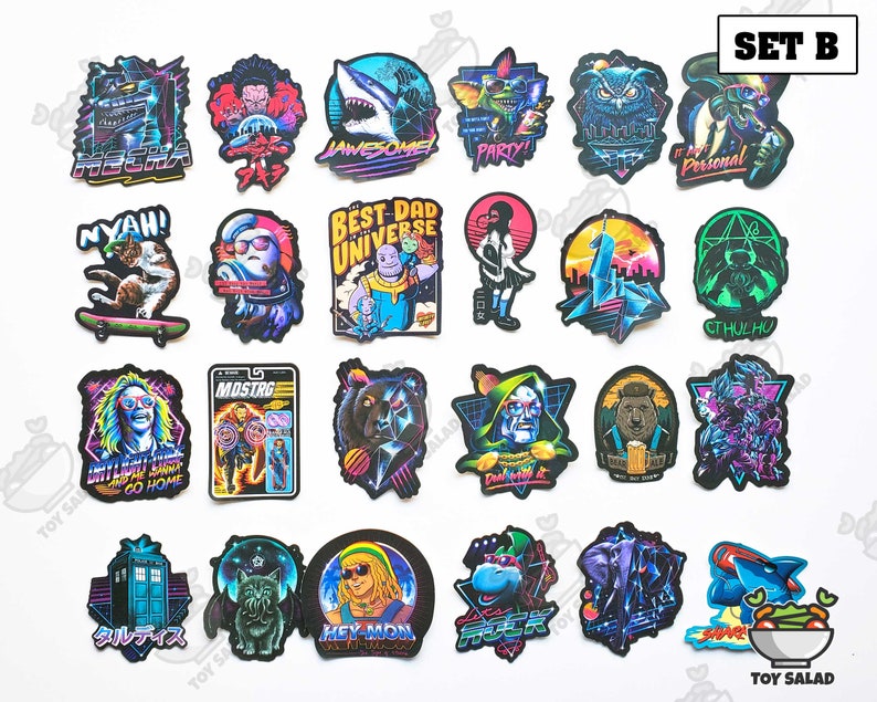 99 Pcs cyberpunk Sticker Pack Anime Stickers Etsy