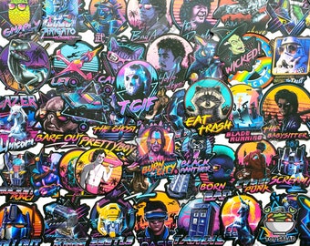 99 pcs &quot;Cyberpunk&quot; Sticker Pack | Anime Stickers | Retro Stickers | Car Anime Decal | Aesthetic Stickers | Sci-Fi Stickers