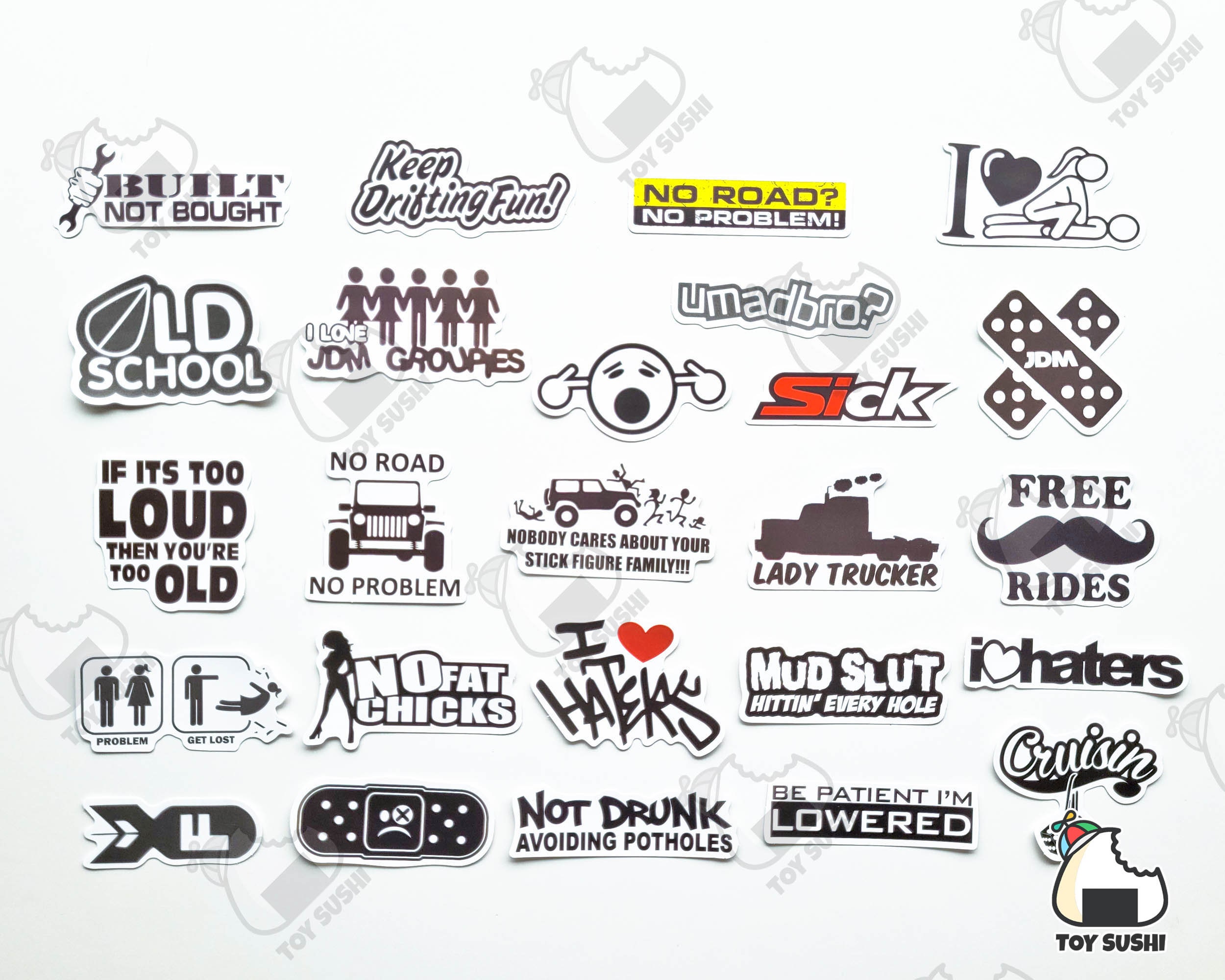 50 Pcs jdm Car Decals Sticker Pack Japanese Imports JDM Car Accessories Honda Toyota Mazda