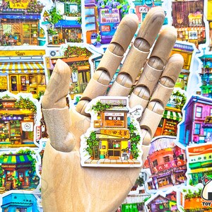 50 Stück "Japanese Shops" Sticker Pack | Japan Shop Schild | Glückskatze | Japanische Möbel | Empfohlene Geschäfte | Japan Antike | Japanische Straße Bild 7