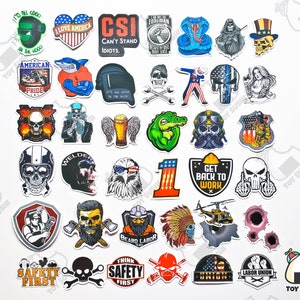 100 pcs "Hard Hat" Sticker Pack | Powerline | Welding | Stripper | Beard Gifts | Mechanic | Gorilla | Essential Worker | Construction Gifts image 4