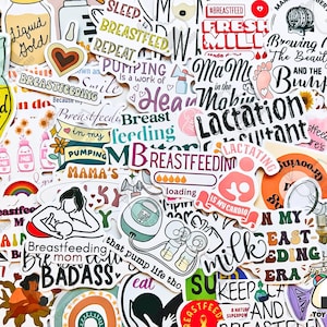 Lot de 50 autocollants « L'allaitement, ça compte » | Conseillère en lactation | Coffret cadeau nouvelle maman | Carte nouvelle maman | Tire-lait | Cadeau pour future maman