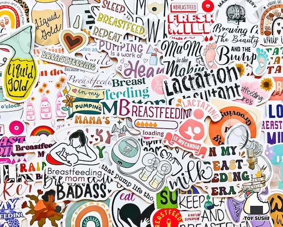 50 pcs "Breastfeeding Matters" Sticker Pack | Lactation Consultant | New Mom Gift Box | New Mom Card | Breast Pump | Expecting Mom Gift
