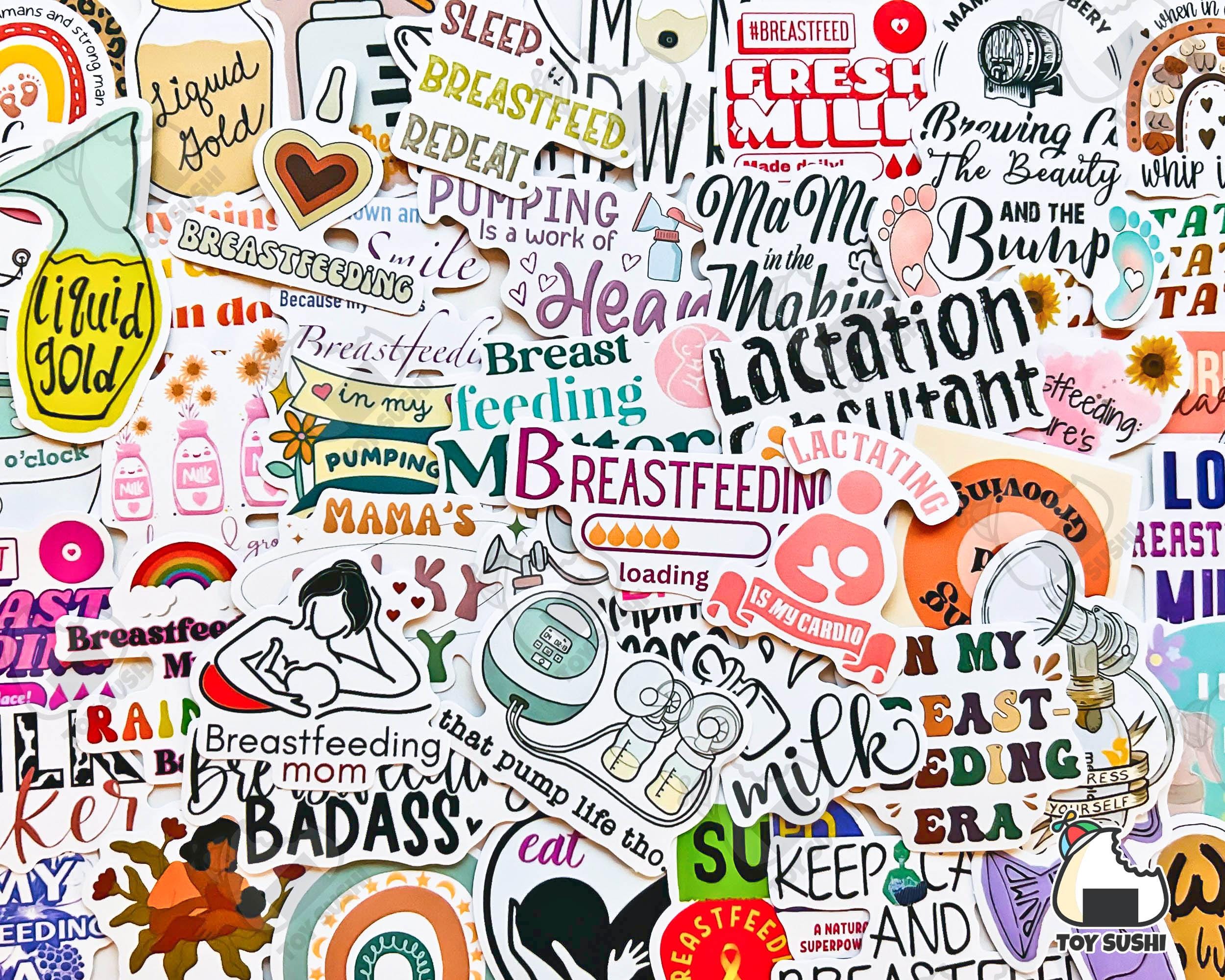 50 pcs "Breastfeeding Matters" Sticker Pack Lactation Consultant New…