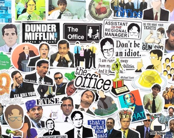 50 pcs &quot;Office&quot; Sticker Pack | Michael Scott | Dunder Miffin | Dwight Schrute | Schrute Farms | Prison Mike | Funny sticker | Meme TV show