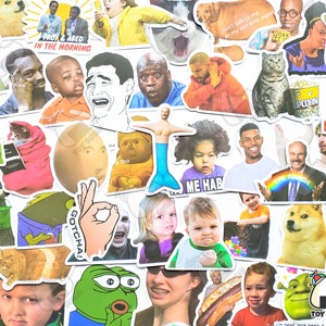 50 Stück "Meme" Sticker Pack | Geschenk für Sie | Freundschaft | Meme Aufkleber | Lustige Aufkleber | Meme Geschenke | Bujo Aufkleber | Witze