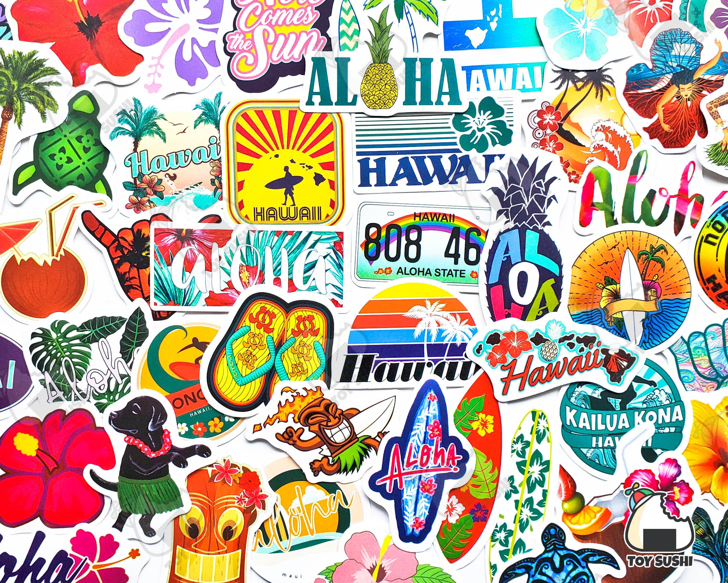 50 Pcs hawaii Sticker Pack Hawaiian Tropical - Etsy