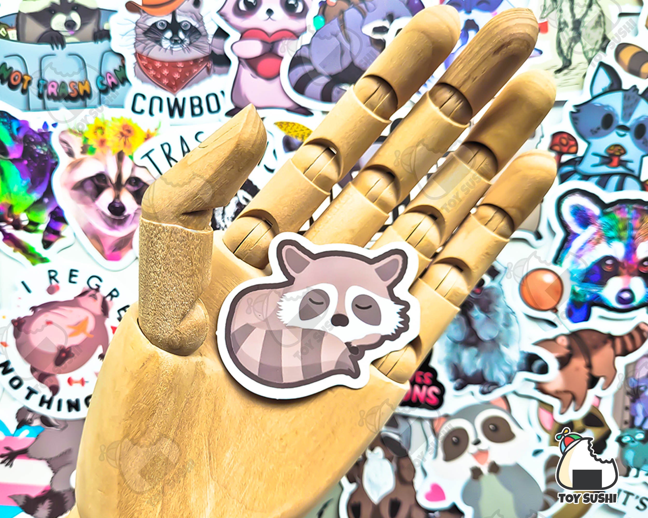 50 Pcs raccoon Sticker Pack Racoon Dog Trash - Etsy