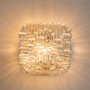 Vintage Bubble Glass Style Wall Lamp | Textured Retro Glass Scone | 60s Retro Home Wall Light