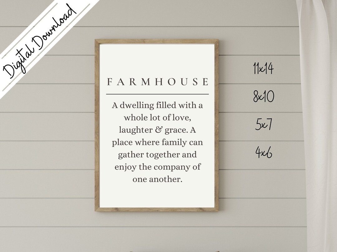 Farmhouse Quote Digital Download Print Neutral Farmhouse Decor