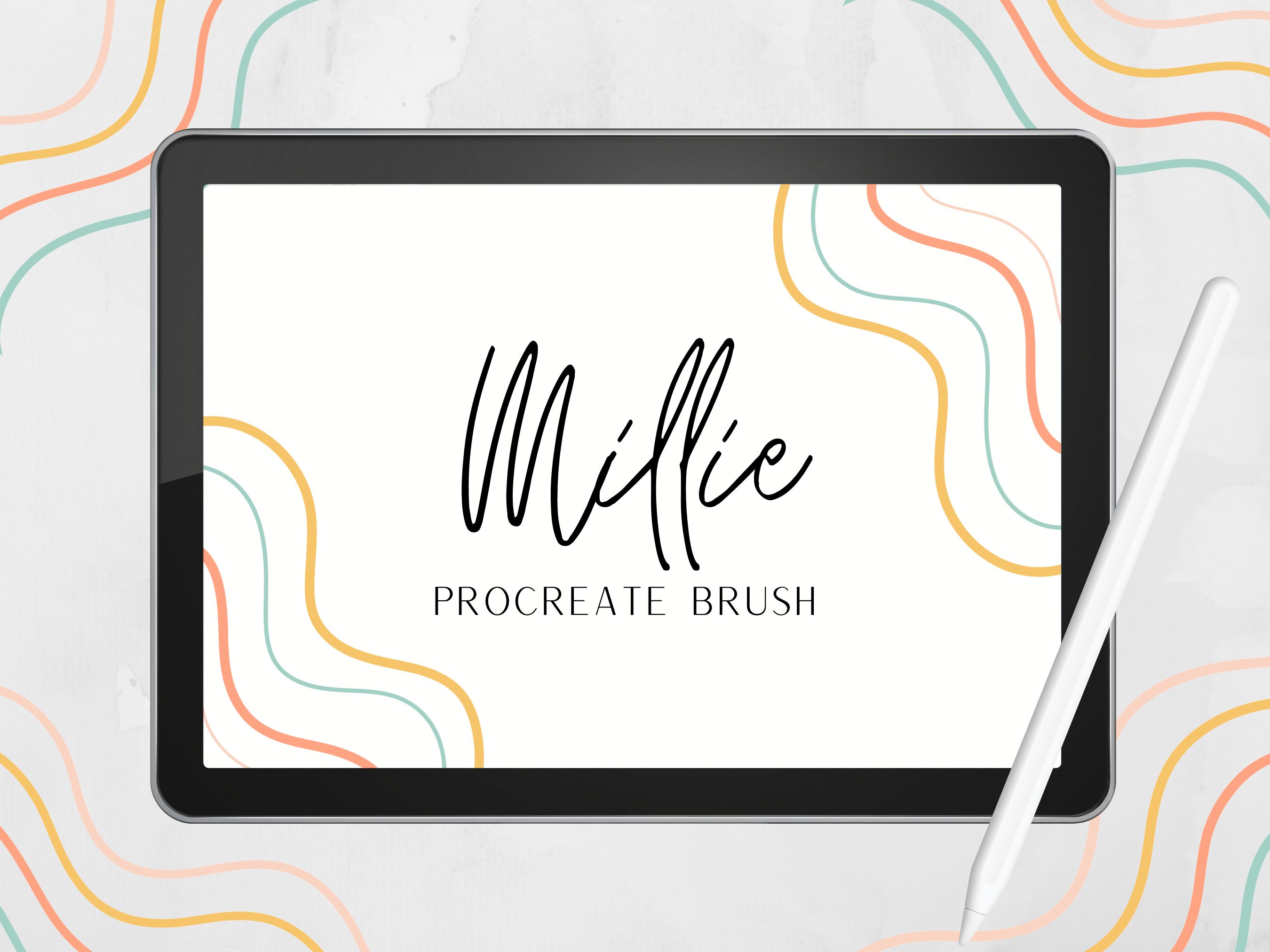 Millie Procreate Brush Monoline Brush Procreate Doodling Etsy