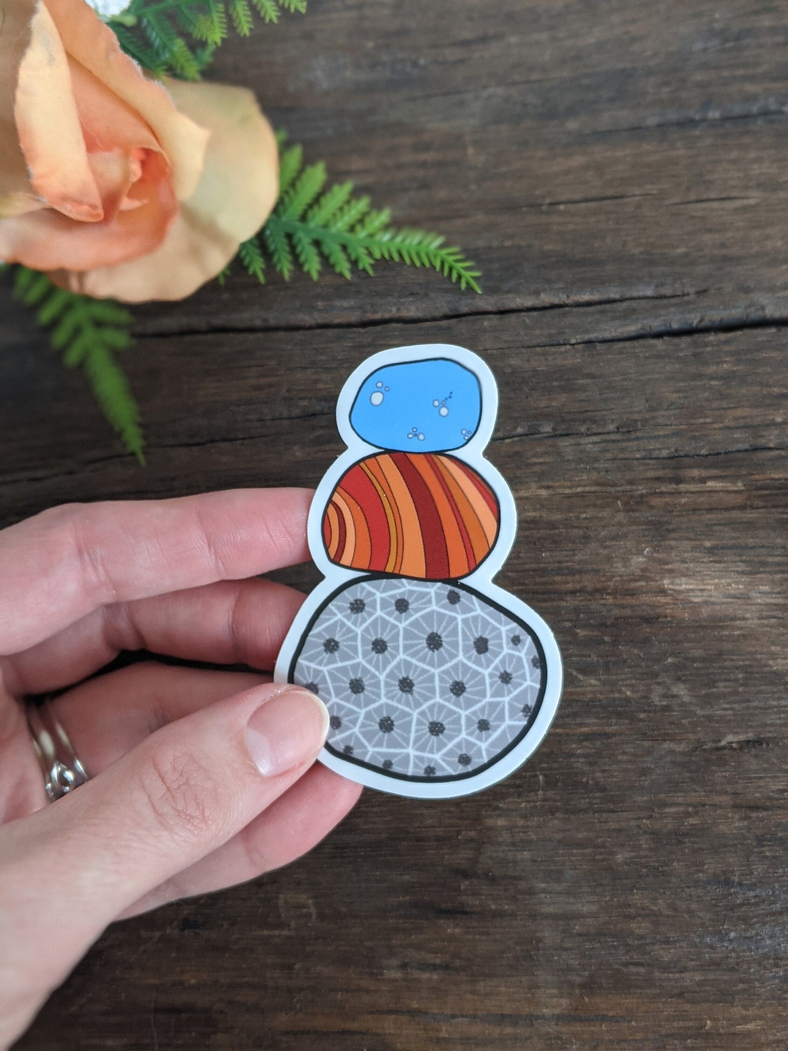 Stacked Michigan Stone Sticker - Etsy