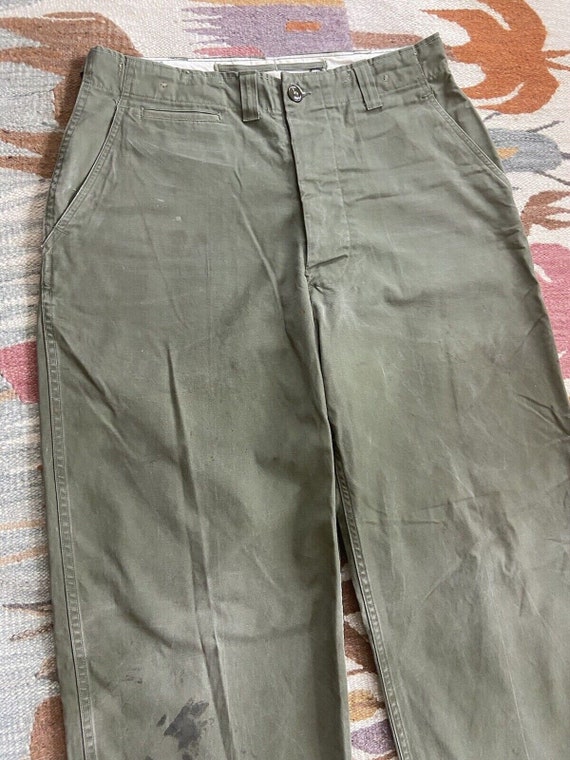 Vintage early 1940s WWII M43 Field Trousers Pants OD … - Gem