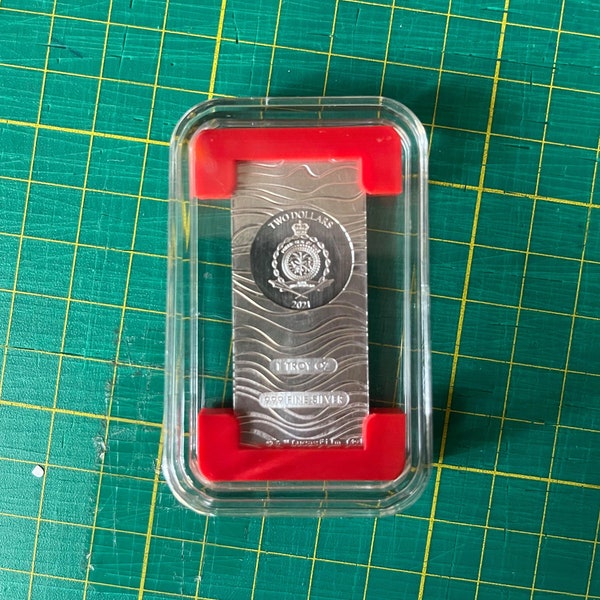Capsule INSERTS for 1oz silver Beskar Bar , 3D printed bullion capsule insert, made to fit Beskar Bar