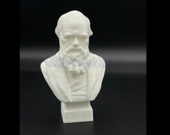 Charles Darwin Bust,  History Statue, History, Science, Naturalist decoration for home, office, desk top.