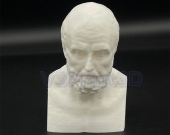 Aristotle Bust, Greek theme decoration for home, office, desk top, Greek theme statue, 3D printed, Greek Philosopher