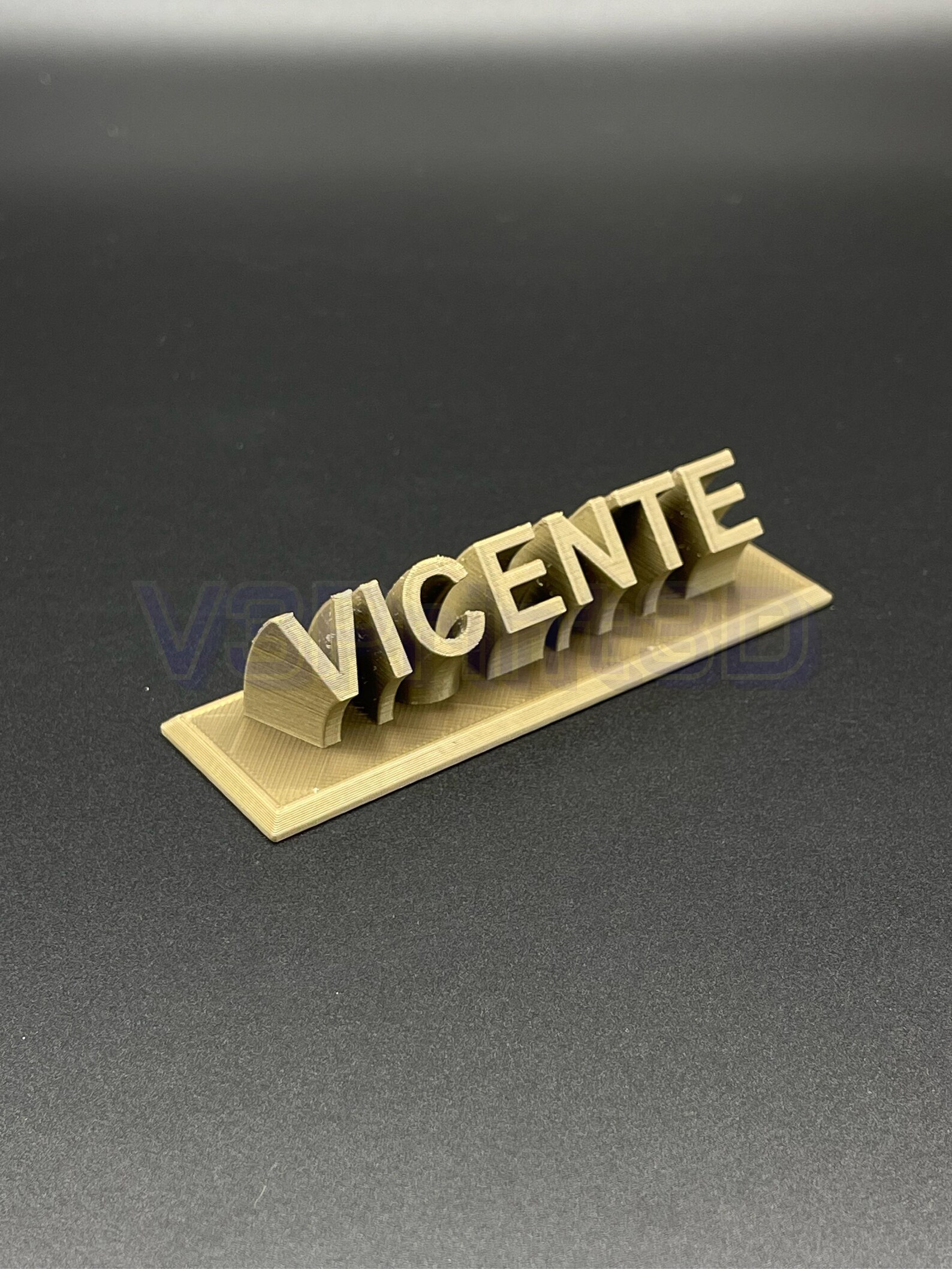 Desk Name Plate | 3D Printed Sweeping Text Display With Stand - Etsy