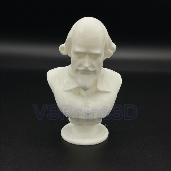 William Shakespeare Bust, Shakespeare Statue decoration for home, office, desk top, 3D printed