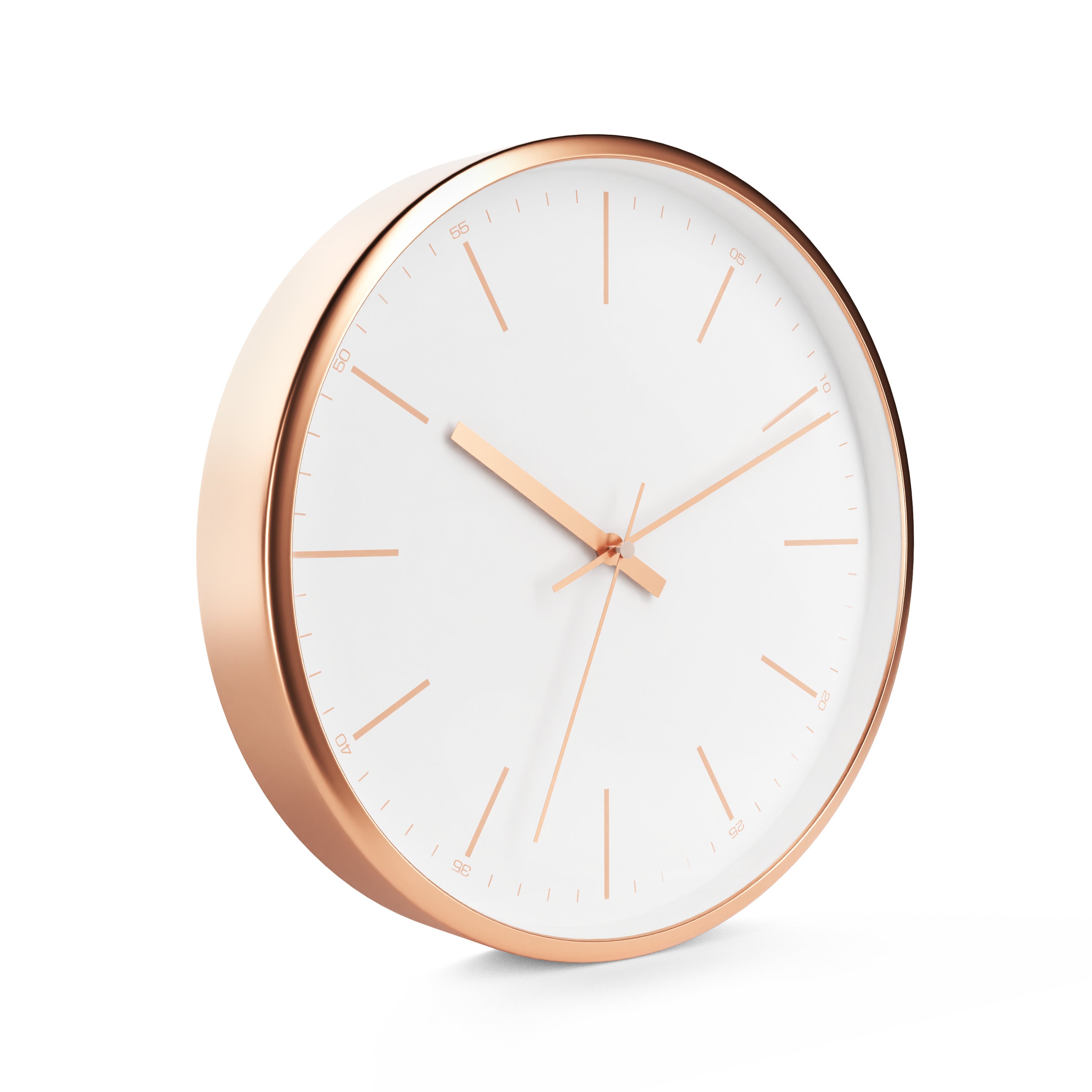Driini Aluminum Modern Rose Gold Analog Wall Clock Etsy Canada
