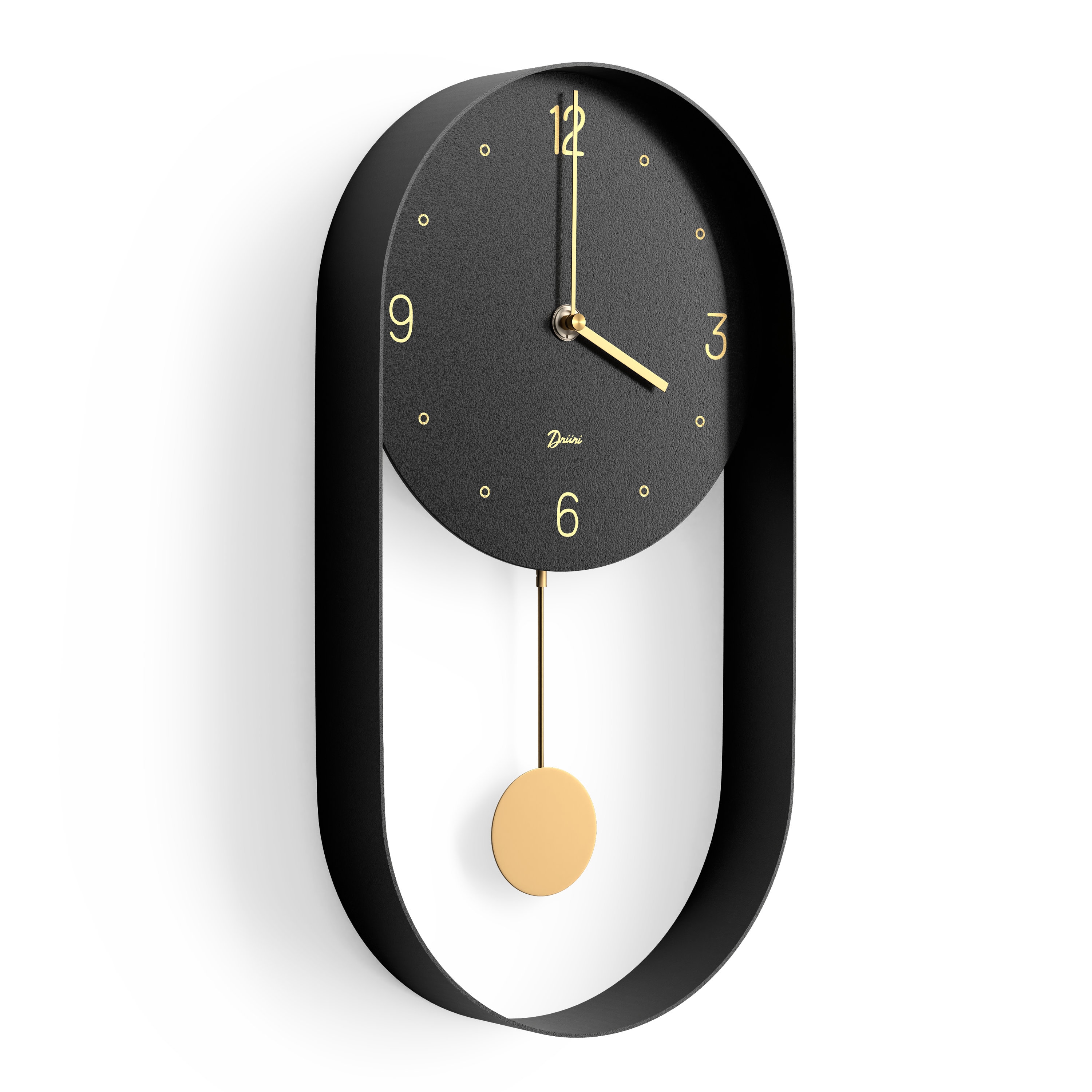 Driini Modern Pendulum Wall Clock Decorative and Unique Etsy