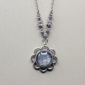 Sundrop Space Flower Meteorite Necklace