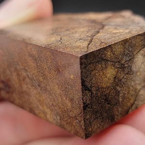 AL HAGGOUNIA 001 (81.3g) EL-melt rock, Angled/Cubic Cut Meteorite