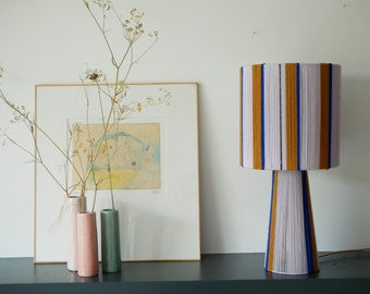 Thelma model table lamp - hand-woven lamps - Single woven yarn shade - woven suspension - woven table lamp