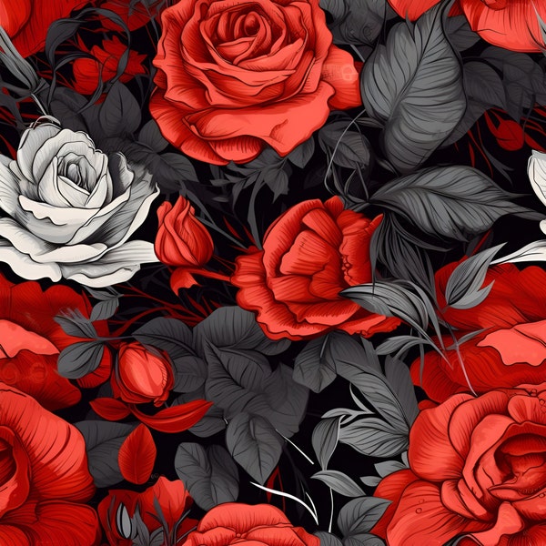 Ravishing Rose Noir Digital Design