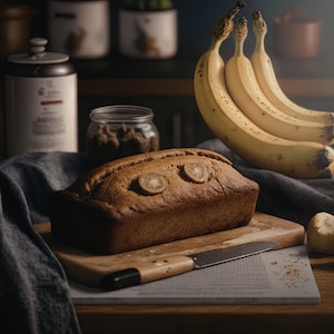 MEJOR RECETA para pan de plátano / Pan rápido americano (imprimible) / Inglés Español Francés / Descarga instantánea