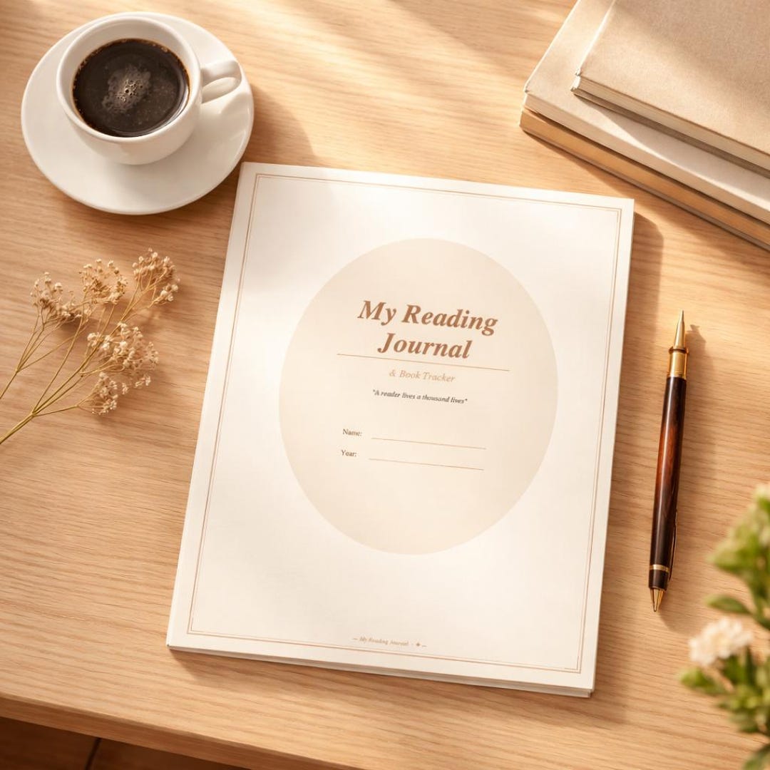 Reading Journal Folder Cozy Reading Journal Printable | Book Tracker, Log, Challenge (digital ...