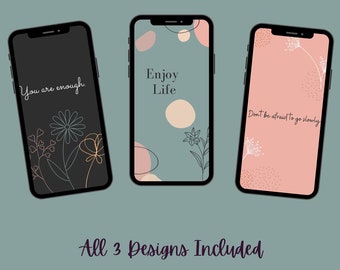 Inspirational Phone Background - Phone Wallpaper - Flower Wallpaper - Phone Wallpaper for Teachers - Lockscreen - iPhone - Quotes