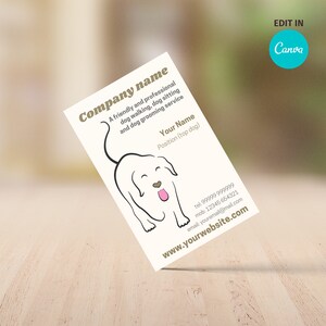 Business Card Template, instant download, edible in Canva, Dog theme, Printable Business Card, DIY Business Card, Business Branding