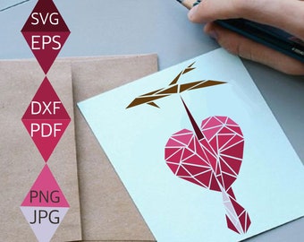 Bleeding Heart SVG: Abstract Flower Cut File (Digital Download)