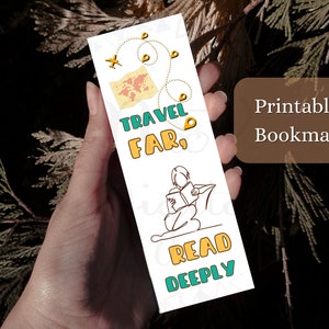 Printable Bookmark Traveler, Set of 4 Downloadable Bookmarks, Cute ...